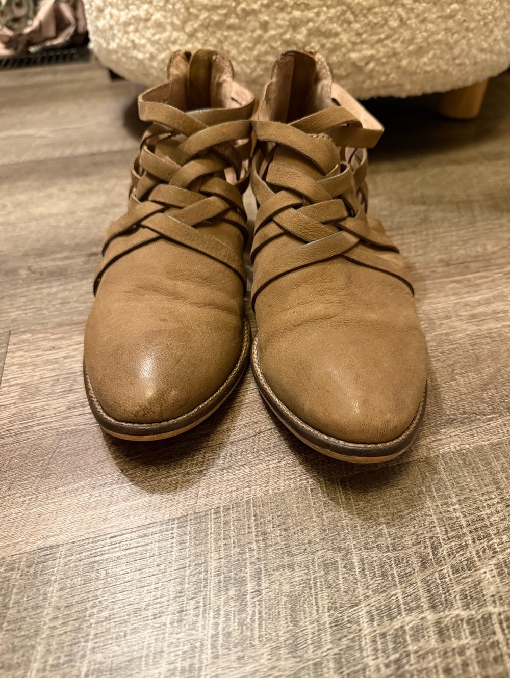 Seychelles Men's Brown Leather Chukka Boots with Wrap Straps